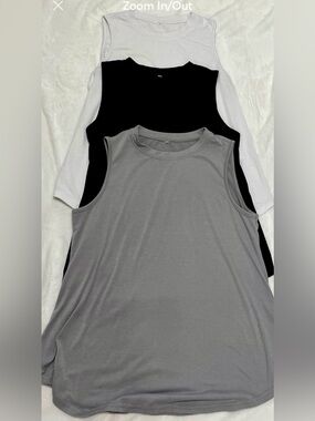 3 Women’s Sleeveless Tank Top - Gray, Black, White